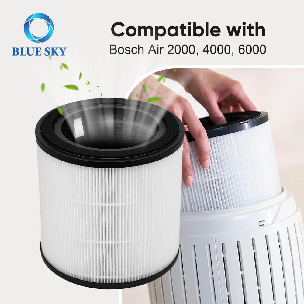 3-in-1 HEPA Filter Activated Carbon Filter Replacement for Bosch Air 2000 Air Purifier Reemplazo de filtro de carbón activado con filtro HEPA 3 en 1 para purificador de aire Bosch Air 2000