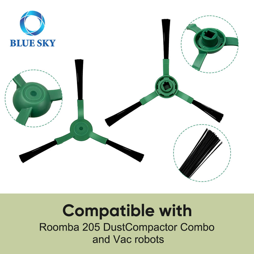 Details of Robot Vacuum Parts, Side Brush for IRobots Roombas Series 205 Detalles de las piezas del robot aspirador, cepillo lateral para IRobots Roombas Serie 205
