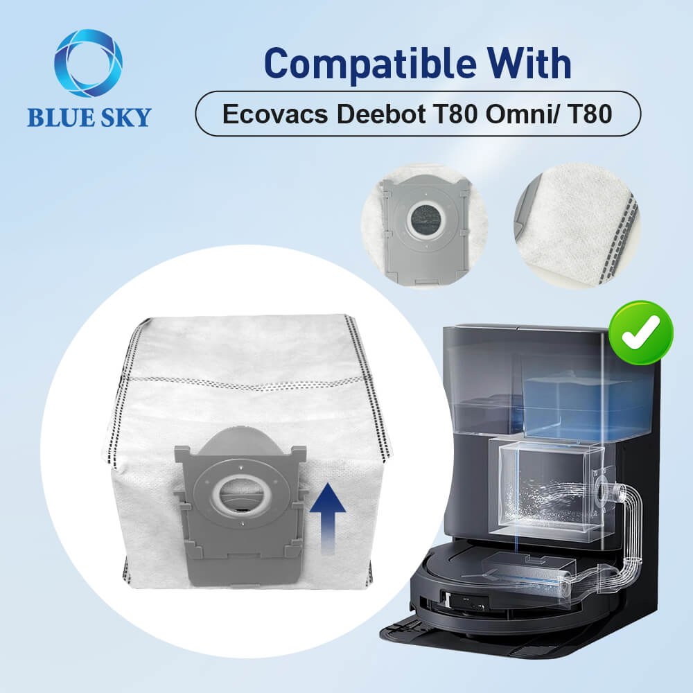 Details of Dust Bag for Ecovacs Deebot T80 Omni T80 Robotic Vacuum Cleaner Detalles de la bolsa para el polvo para la aspiradora robótica Ecovacs Deebot T80 Omni T80