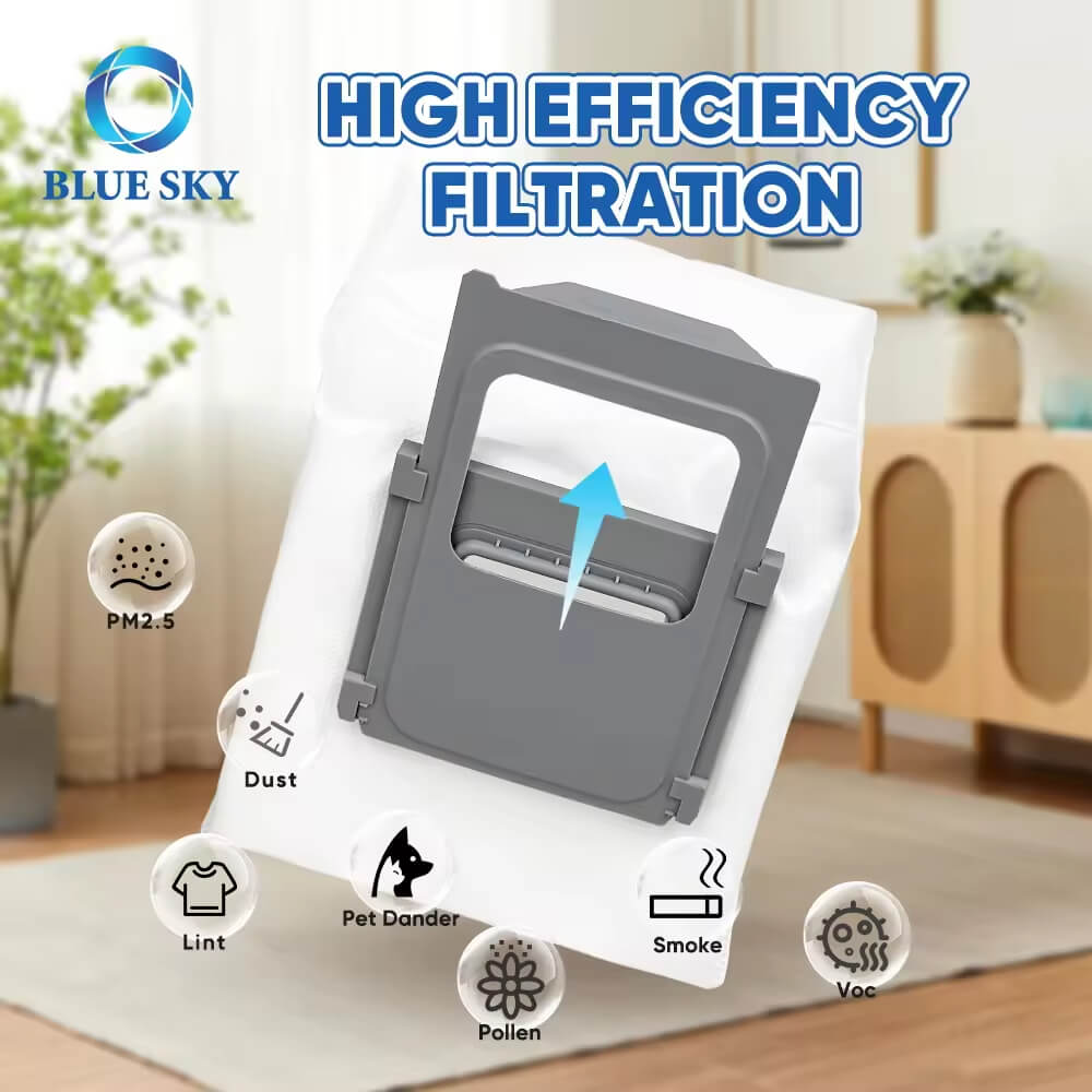 High Efficiency Non-woven Fabric Thickened Dust Collection Bag ROMO SAS Replacement for DJI Vacuum Cleaner Bolsa de recolección de polvo engrosada de tela no tejida de alta eficiencia Reemplazo ROMO SAS para la aspiradora DJI