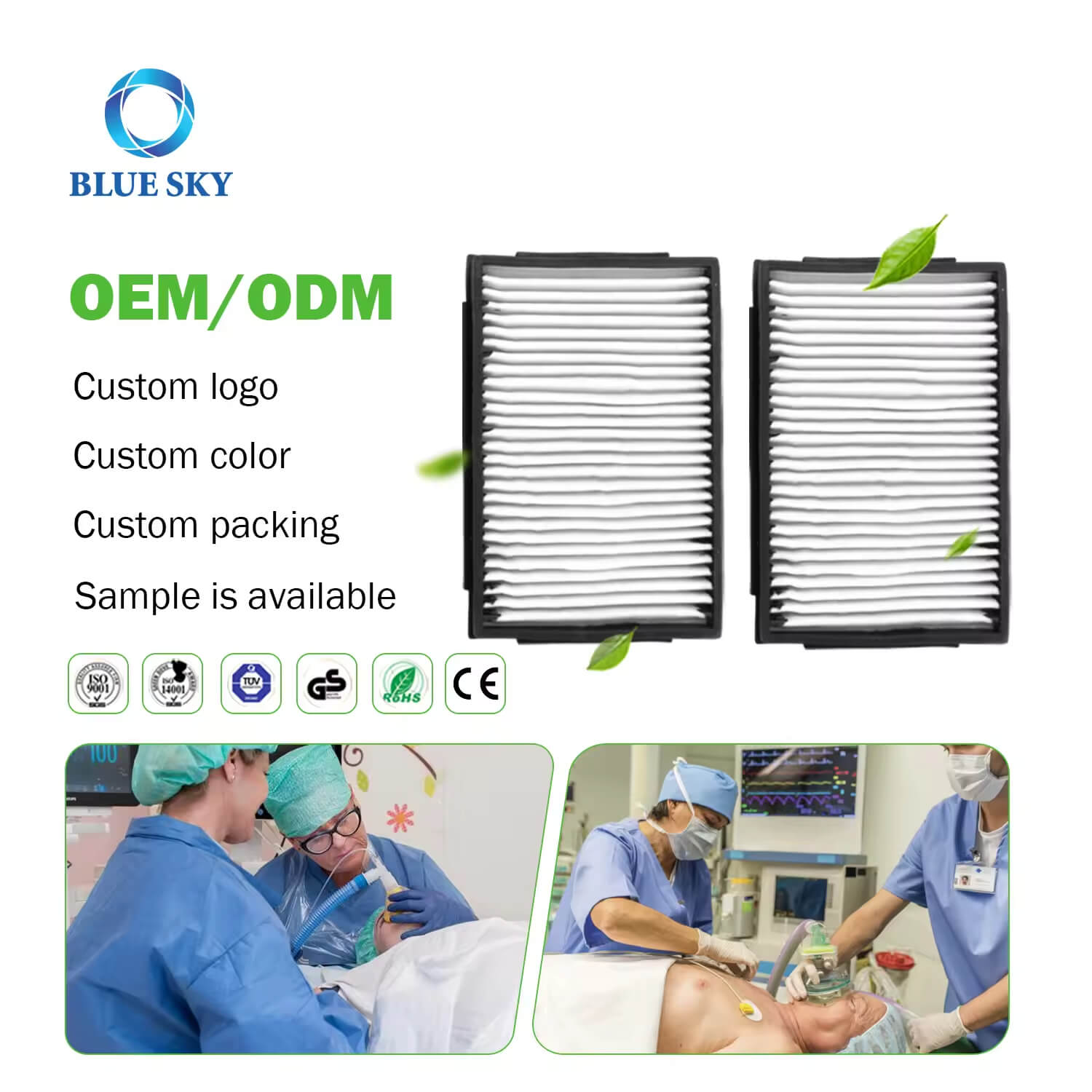 Custom ULPA Filter Kit for Surgical Medical Smoke Evacuation System quirúrgico Kit de filtro ULPA personalizado para sistema de evacuación de humo médico