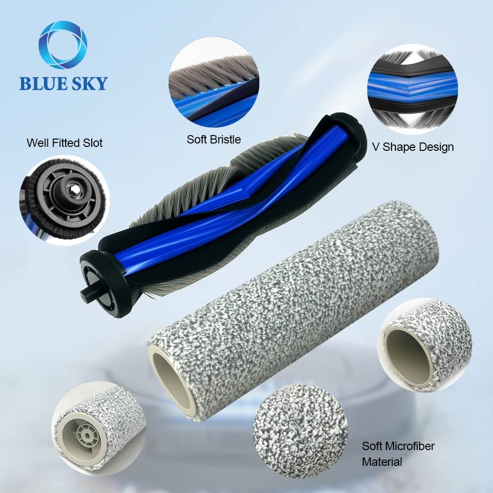 Details of Main Brush for Ecovacs Deebot T80 Omni T80 Robotic Vacuum Cleaner Detalles del cepillo principal para la aspiradora robótica Ecovacs Deebot T80 Omni T80