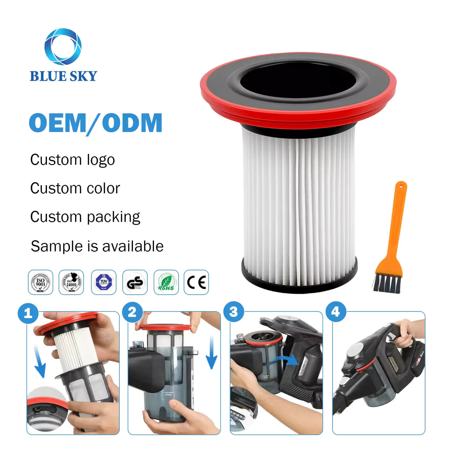 OEM ODM Vacuum Cleaner Filter for Bosch Unlimited Gen2 Series 8 Vacuum Cleaner OEM ODM Filtro de aspiradora para aspiradora Bosch Unlimited Gen2 Serie 8