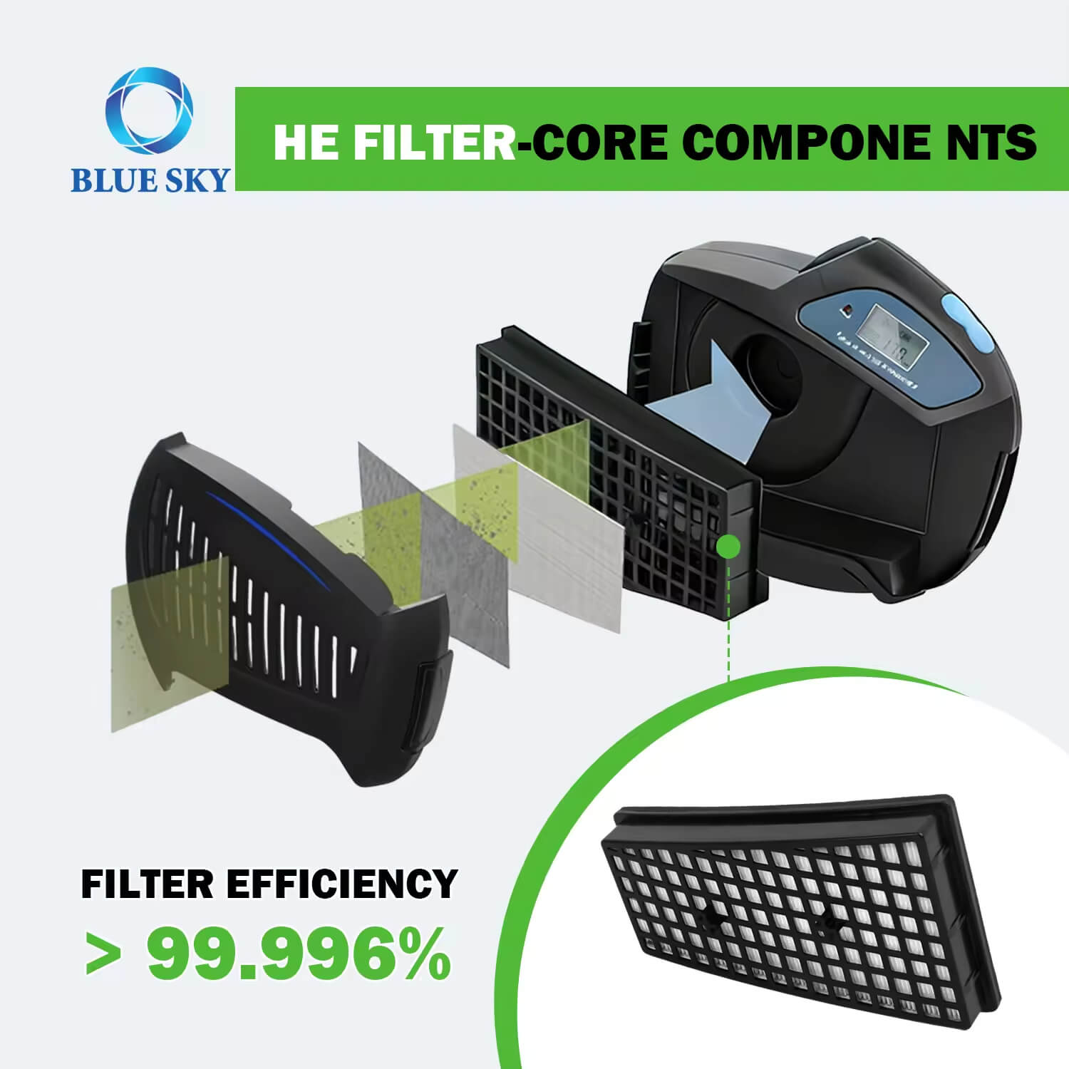 Multi Layer ULPA Filter Kit for Surgical Medical Smoke Evacuation System Kit de filtro ULPA multicapa para sistema de evacuación de humo médico quirúrgico