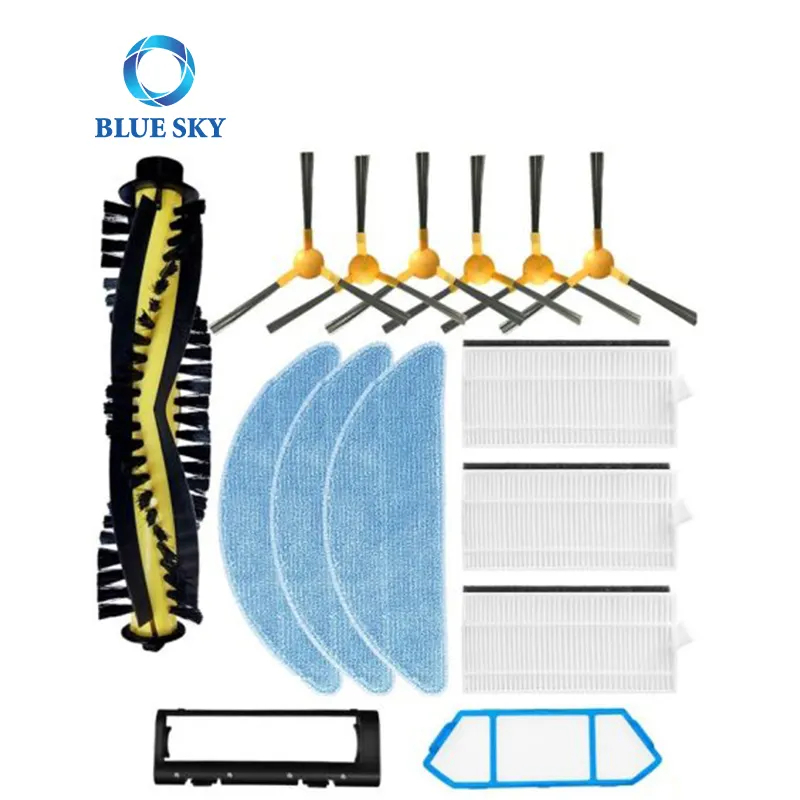 Cepillo de rodillo Cepillo Lateral filtro HEPA almohadilla de fregona Kit de repuestos para aspiradoras Robot Neatsvor X500