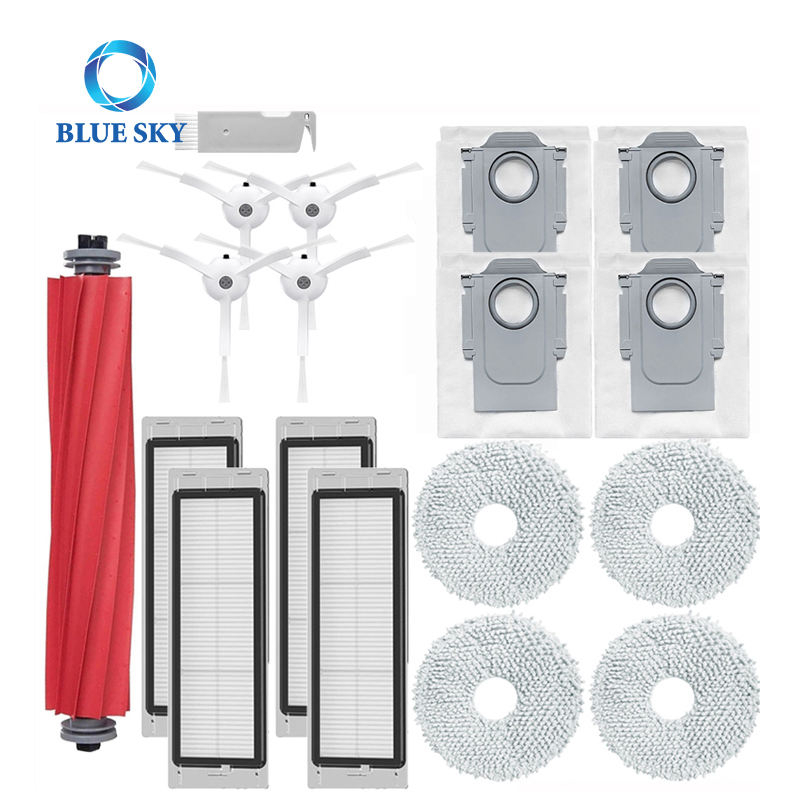 Kit de accesorios para robot de barrido para Roborock P10 Q Revo Robot aspirador filtro HEPA rodillo cepillo lateral bolsa para el polvo paños de fregona reemplazo