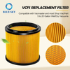 Reemplazo de filtro VCFs compatible con aspiradoras húmedas/secas Vacmaster de 5 a 16 galones Shop Vac de 5 a 20 galones VBV1210