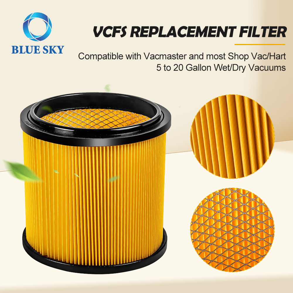 Reemplazo de filtro VCFs compatible con aspiradoras húmedas/secas Vacmaster de 5 a 16 galones Shop Vac de 5 a 20 galones VBV1210