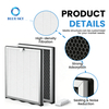 Reemplazo de filtro de carbón activado HEPA 2 en 1 compatible con purificador de aire KNKA APH4000