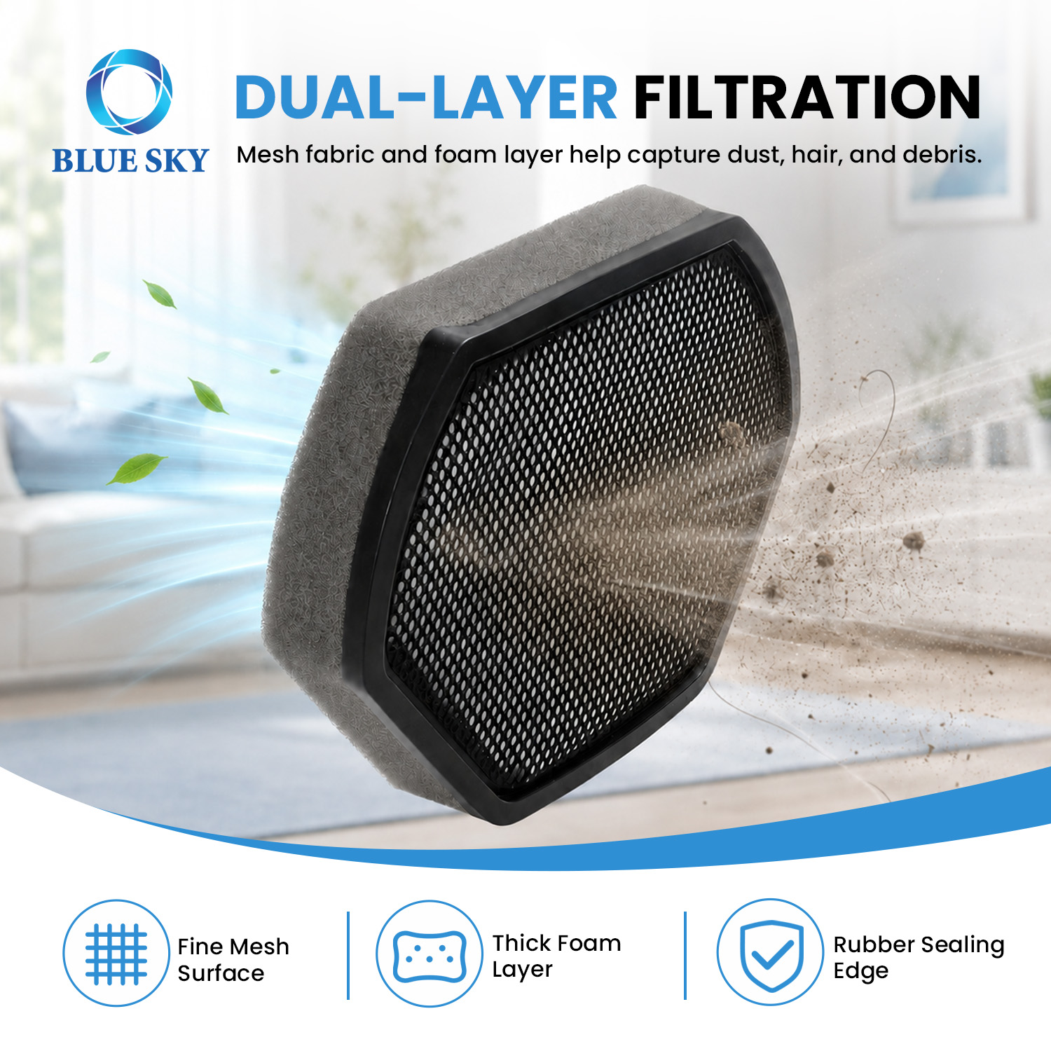Filtro de protección de Motor de espuma lavable 12012937 apto para aspiradoras Boschs personalizado disponible