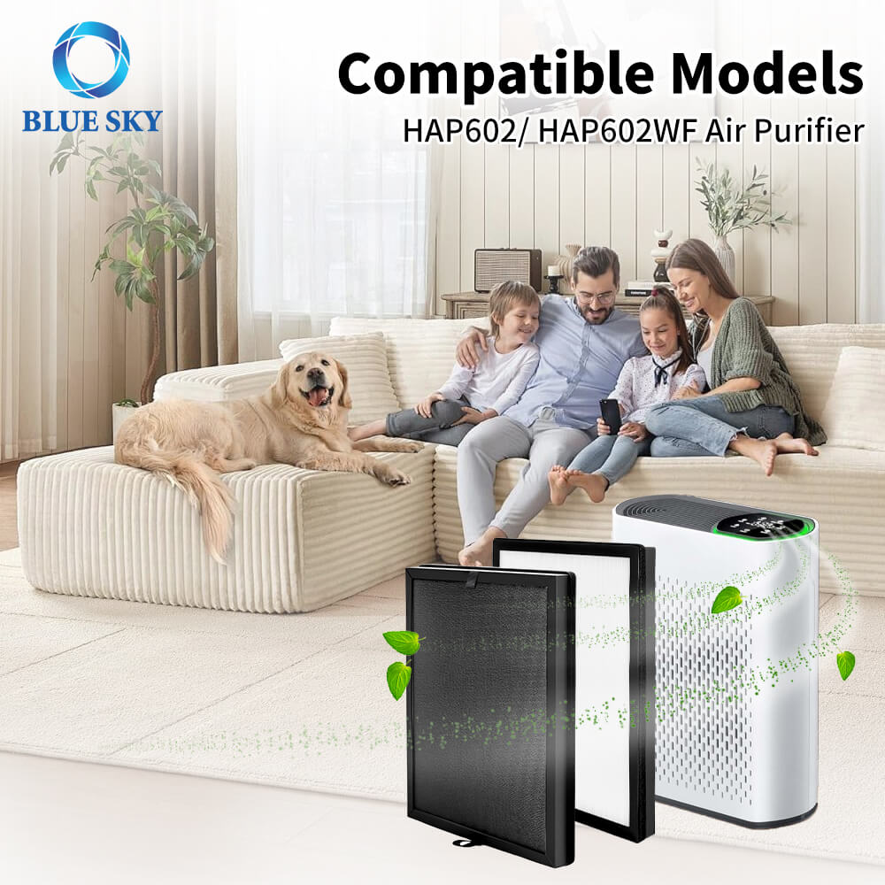 Filtro de repuesto de carbón activado HEPA HAP602 para purificadores de aire ECOSELF: eliminación de olores y partículas de alta eficiencia