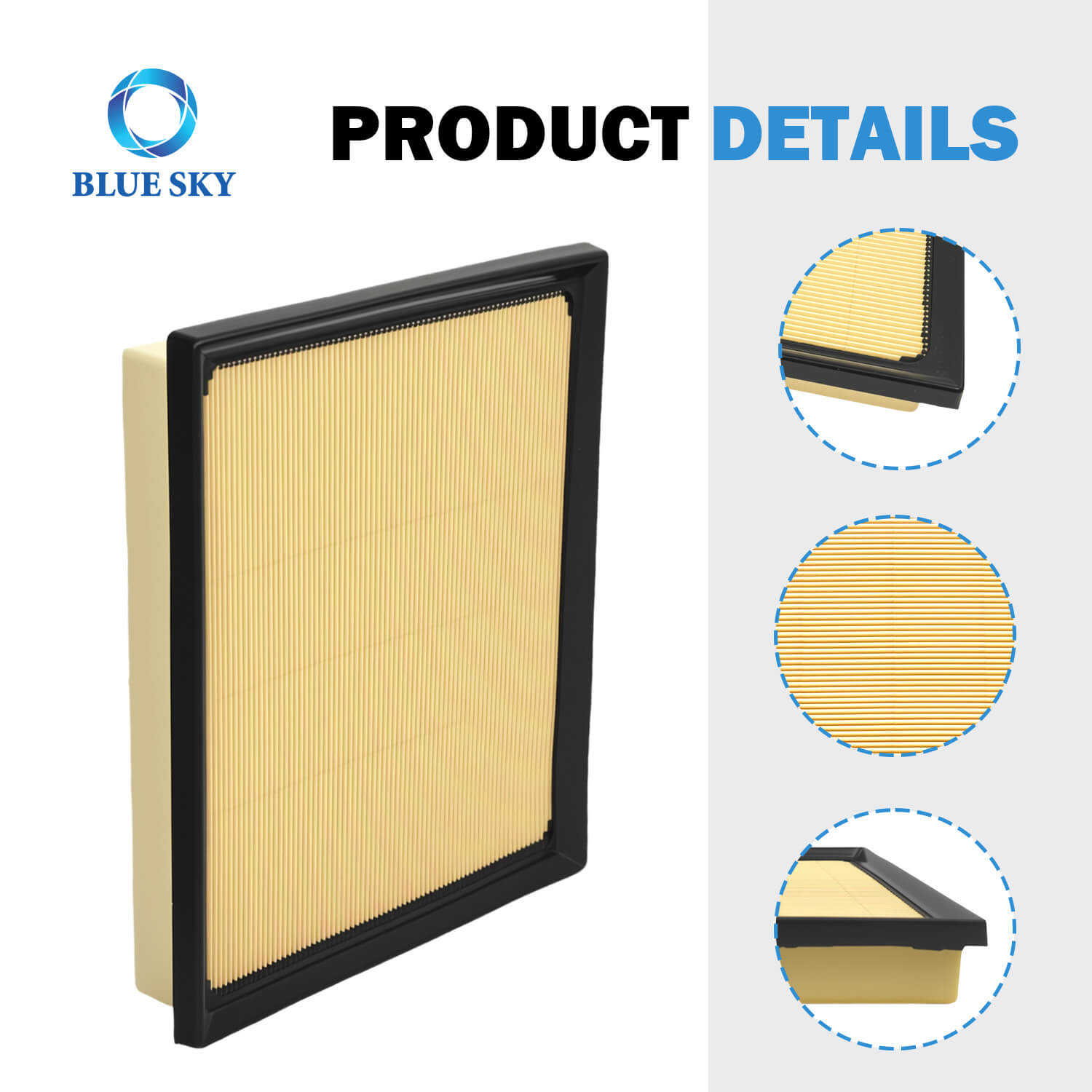 Filtro de aire del motor 17801-F4010 Reemplazo para TOYOTA - Proveedor de filtros de aire para automóviles de alta eficiencia