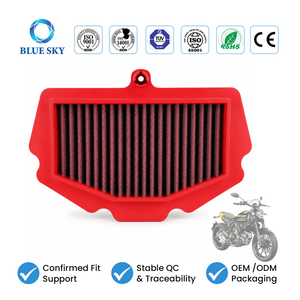 Ajuste del filtro de aire para motocicleta para el sistema de admisión del motor Kawasakis Ninja 400 Z400 EX400, OEM ODM disponible