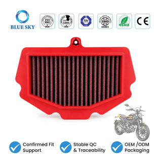 Ajuste del filtro de aire para motocicleta para el sistema de admisión del motor Kawasakis Ninja 400 Z400 EX400, OEM ODM disponible