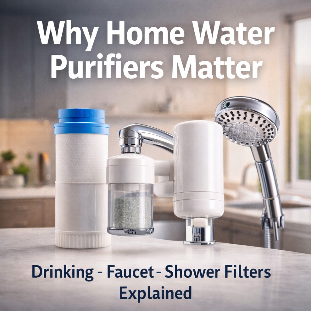 La importancia de los purificadores de agua en el hogar: explicación de los filtros para beber, para grifos y para duchas