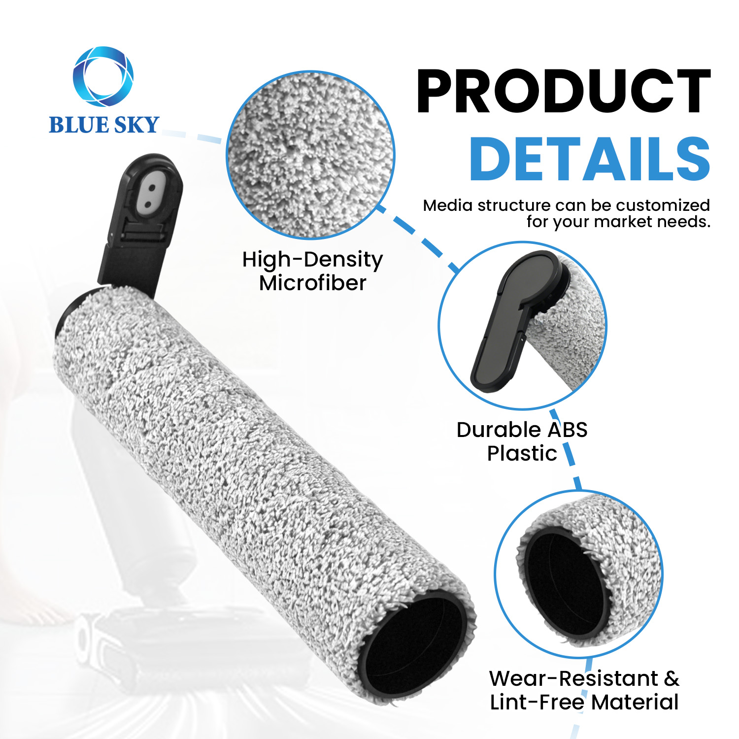 Kit de repuesto de filtro HEPA de cepillo de rodillo apto para aspiradora en seco y húmedo Roborocks A30 A30 Pro F25 F25 ACE