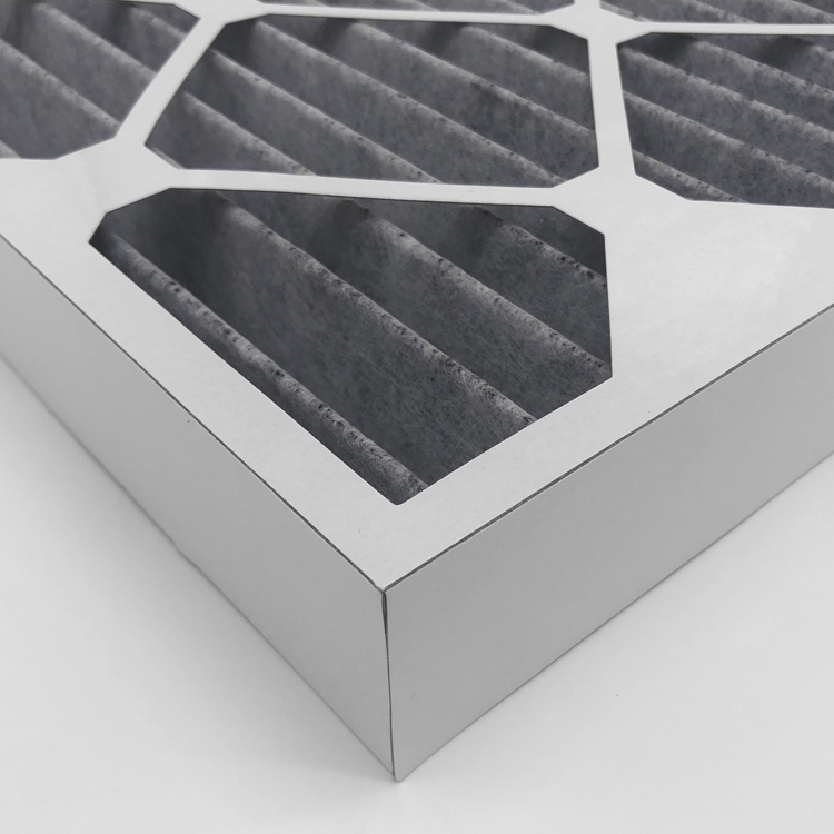  Filtros de aire de horno de CA de carbono plisado MERV 8 de alta eficiencia de tamaño personalizado