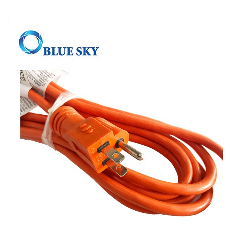 Cable de alimentación eléctrica y cable de extensión naranja de 3 m para aspiradoras