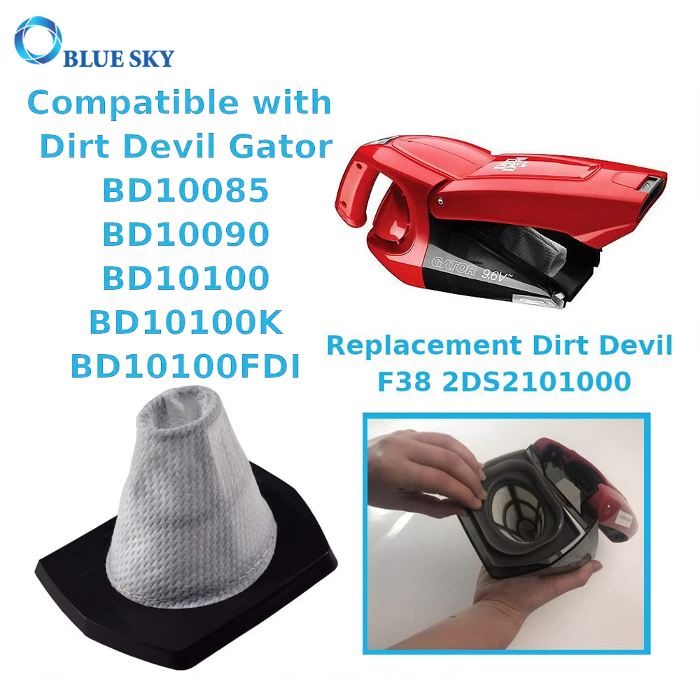 Reemplazo de filtro de vaso de polvo F38 para aspiradora de mano inalámbrica Dirt Devil Gator BD10085 BD10090 2DS2101000