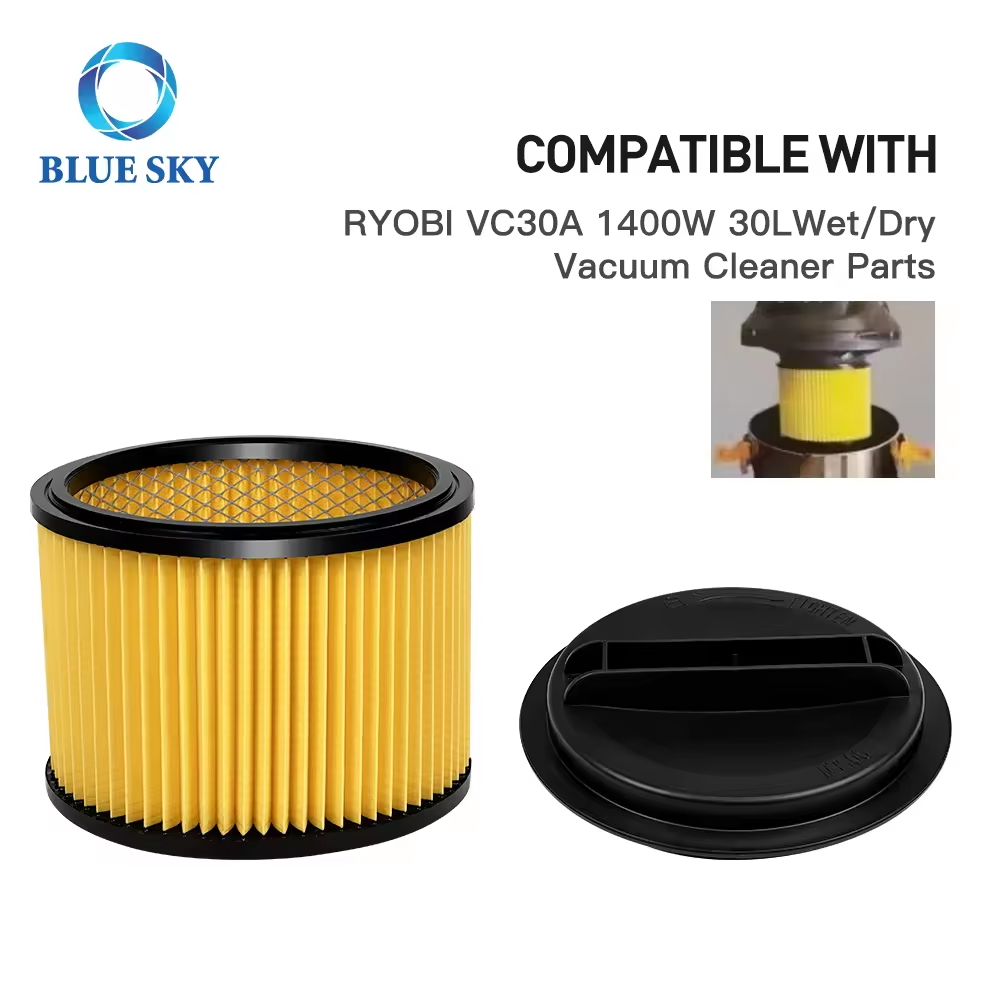 Ryobi Parts Reemplazo de filtro HEPA para aspiradora en seco y húmedo Ryobi Vc30A 1400W 30L