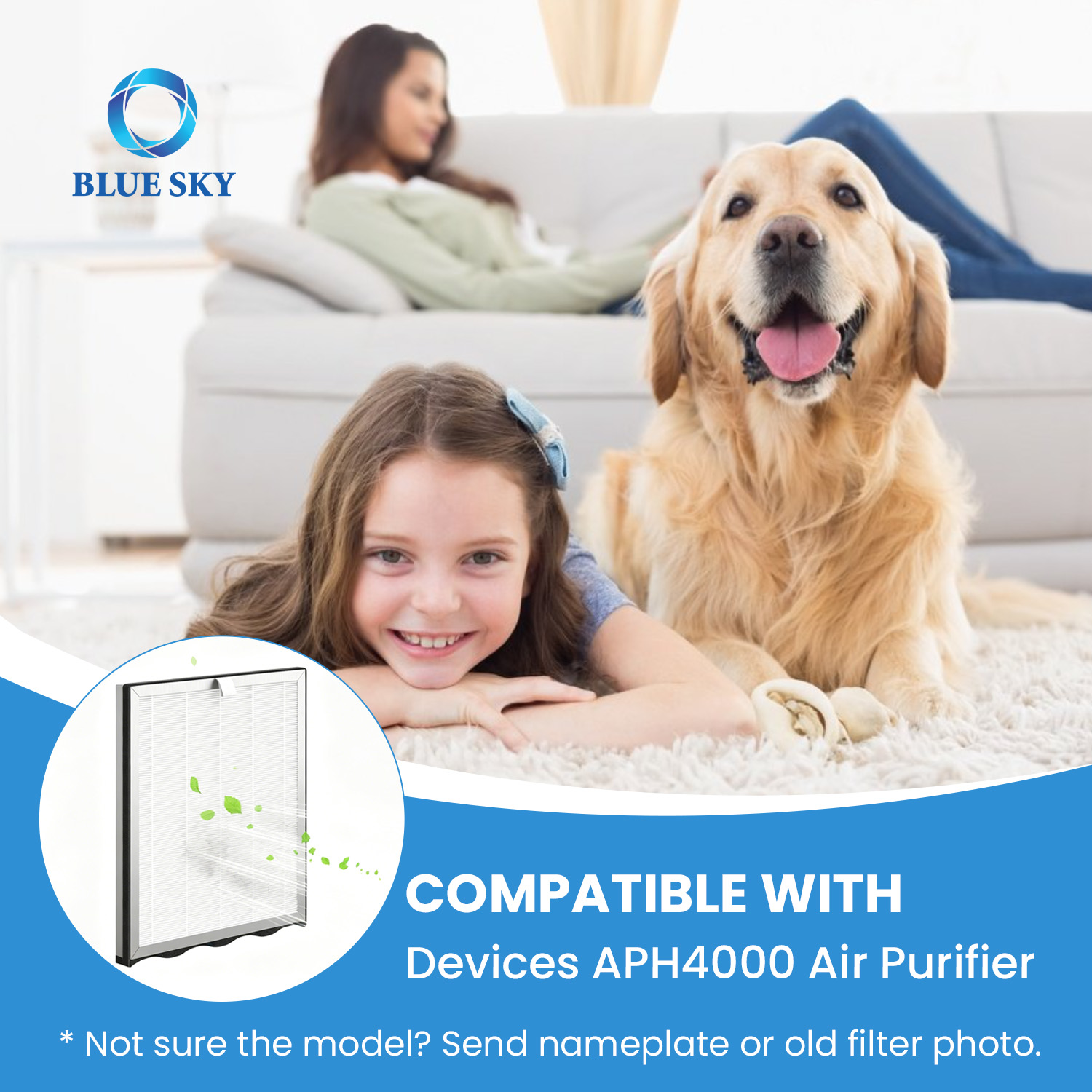 Reemplazo de filtro de carbón activado HEPA 2 en 1 compatible con purificador de aire KNKA APH4000