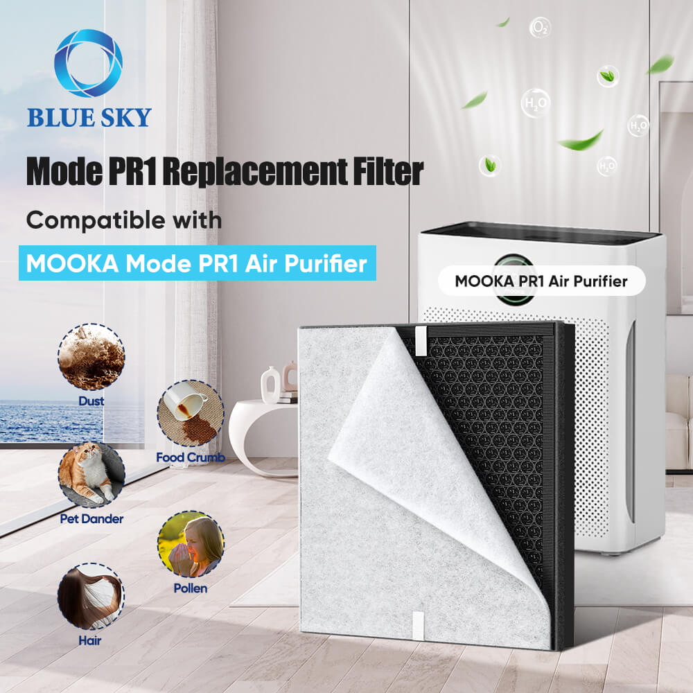 Filtro de repuesto HEPA de carbón activado PR1 para purificadores de aire MOOKA - Solución de filtración de aire de alta eficiencia