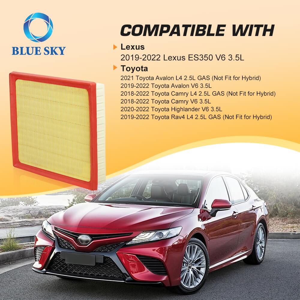 17801-25020 17801-F0050 Filtro de aire automático, CA12377 Filtro de filtro de aire del motor Filtro para 2019-2022 Lexus ES350 2019-2022 Toyota Avalon RAV4