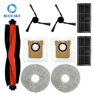 Reemplazo de piezas de aspiradora para Xiaomi M40 Robot Vacuum D110cn, Bolsa de polvo de cepillo de filtro y tela de trapeador