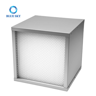 Filtros HVAC de caja de marco metálico para sistema de ventilación de laboratorio, filtro HEPA de aire acondicionado de ventilación de calefacción de grado H14, filtro de aire para horno