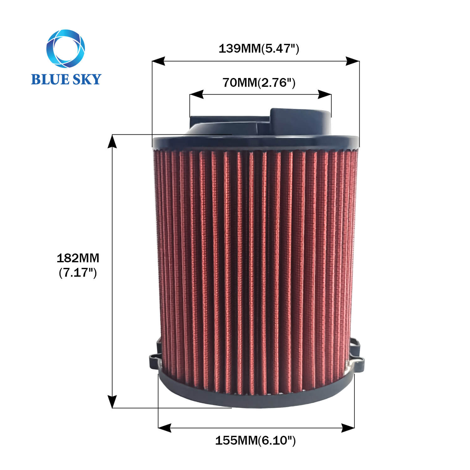 Filtro automático al por mayor, filtro de aire de alto flujo E-2014 para VW Golf 3, filtro de admisión automotriz de cartucho