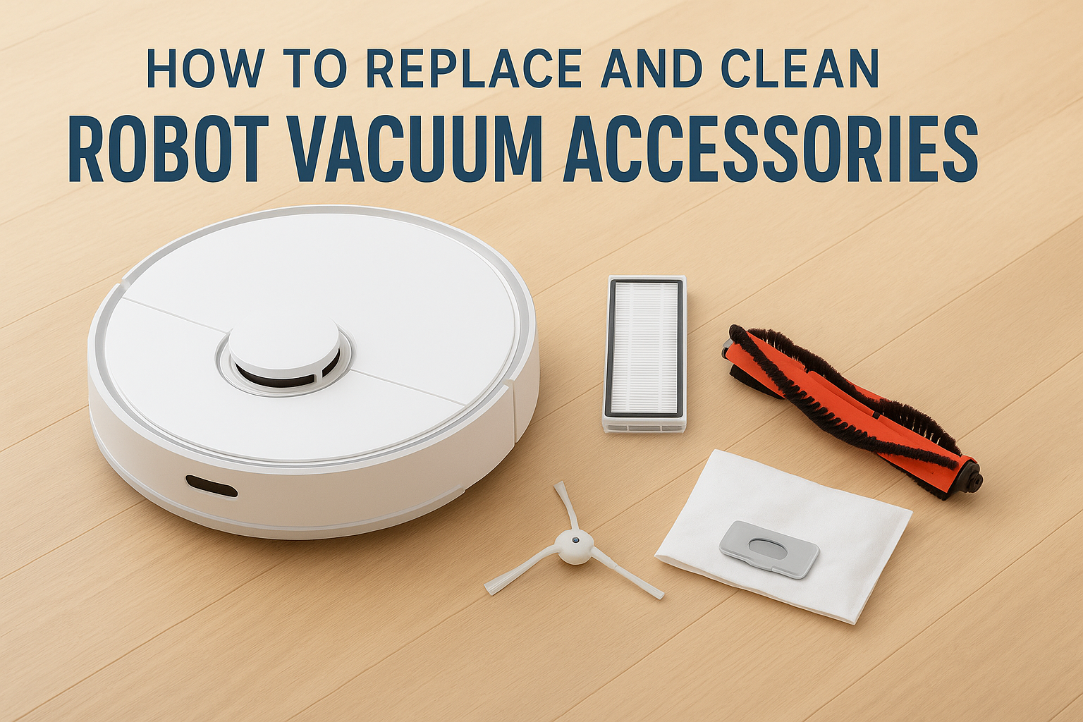 Cómo reemplazar y limpiar accesorios de vacío de robot 