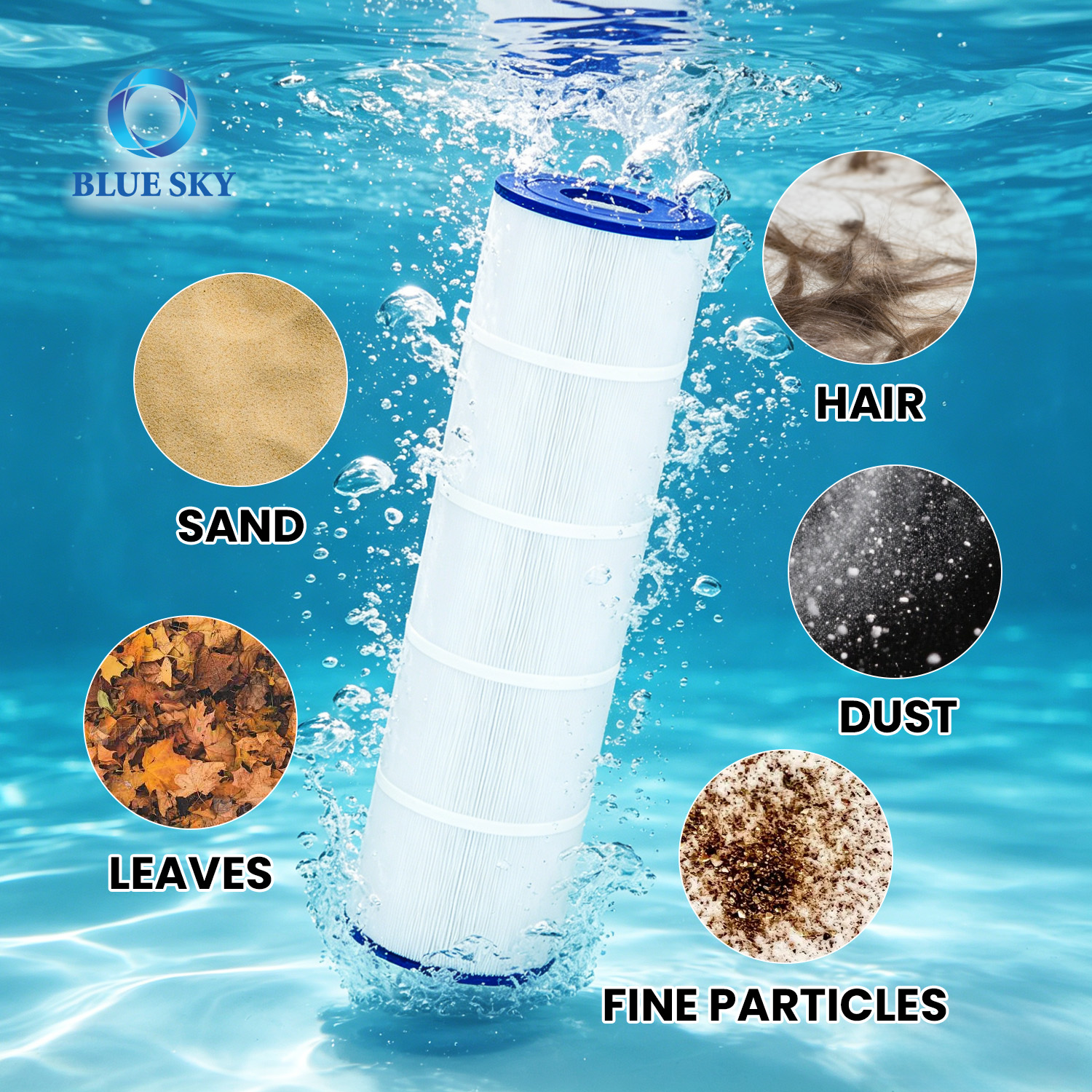 Juego de cartuchos de filtro de piscina CCP420 aptos para Pentairs Clean & Clear Plus 420 R173576 PCC105 FC-1977
