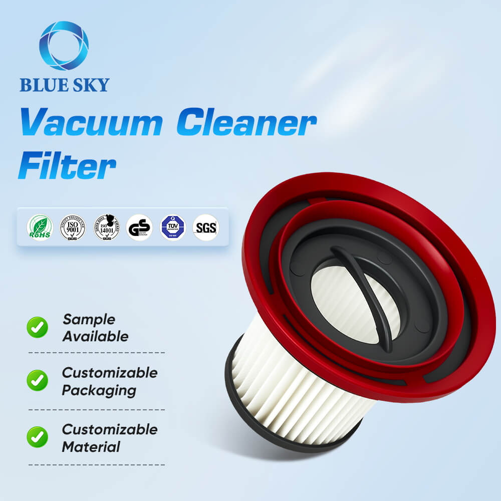 Reemplazo de filtro de aspiradora personalizable para BW520 BX516 BW119 BX219, Filtro de aire de electrodomésticos lavables