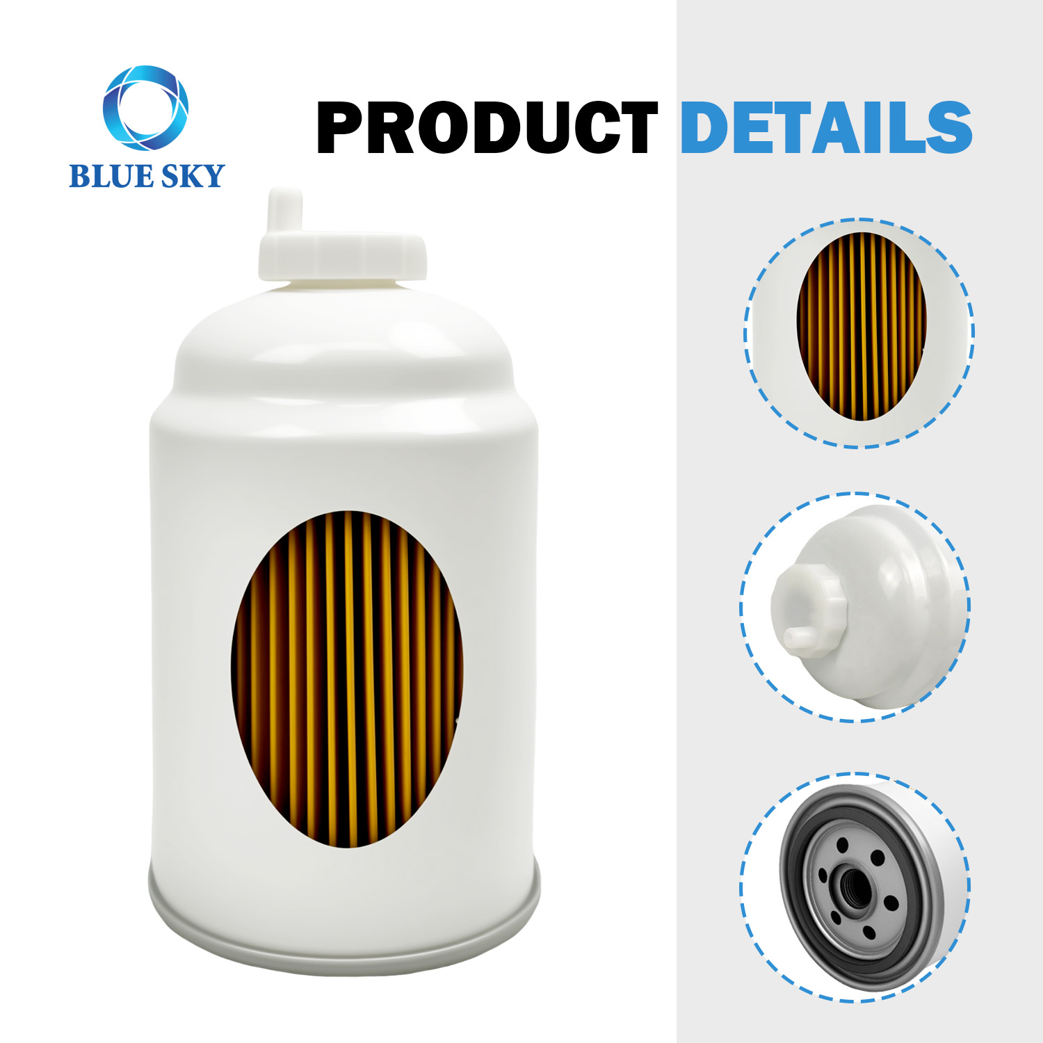 Filtro de combustible diesel de garantía de calidad del proveedor de China para motores de camiones JCB 
