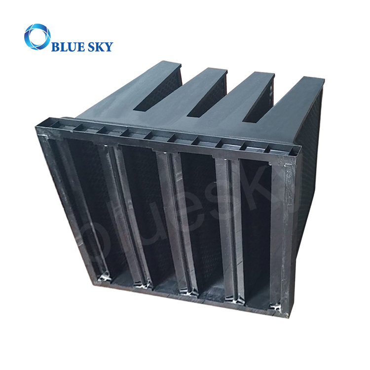  Honeycomb Activated Carbon 4 V-Bank Filtros de aire para aire acondicionado Sistema HVAC