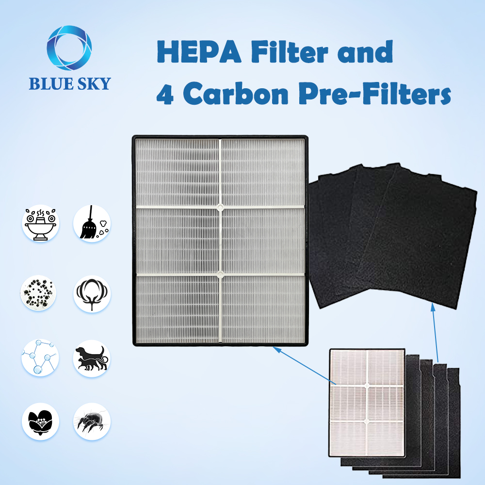 Filtro HEPA y 4 prefiltros de carbono para Whirlpool AP25030K APR25530L APR25130L