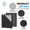 Reemplazo del filtro purificador de aire para mascotas de carbón activado HEPA H13 Compatible con Oneisall PP02