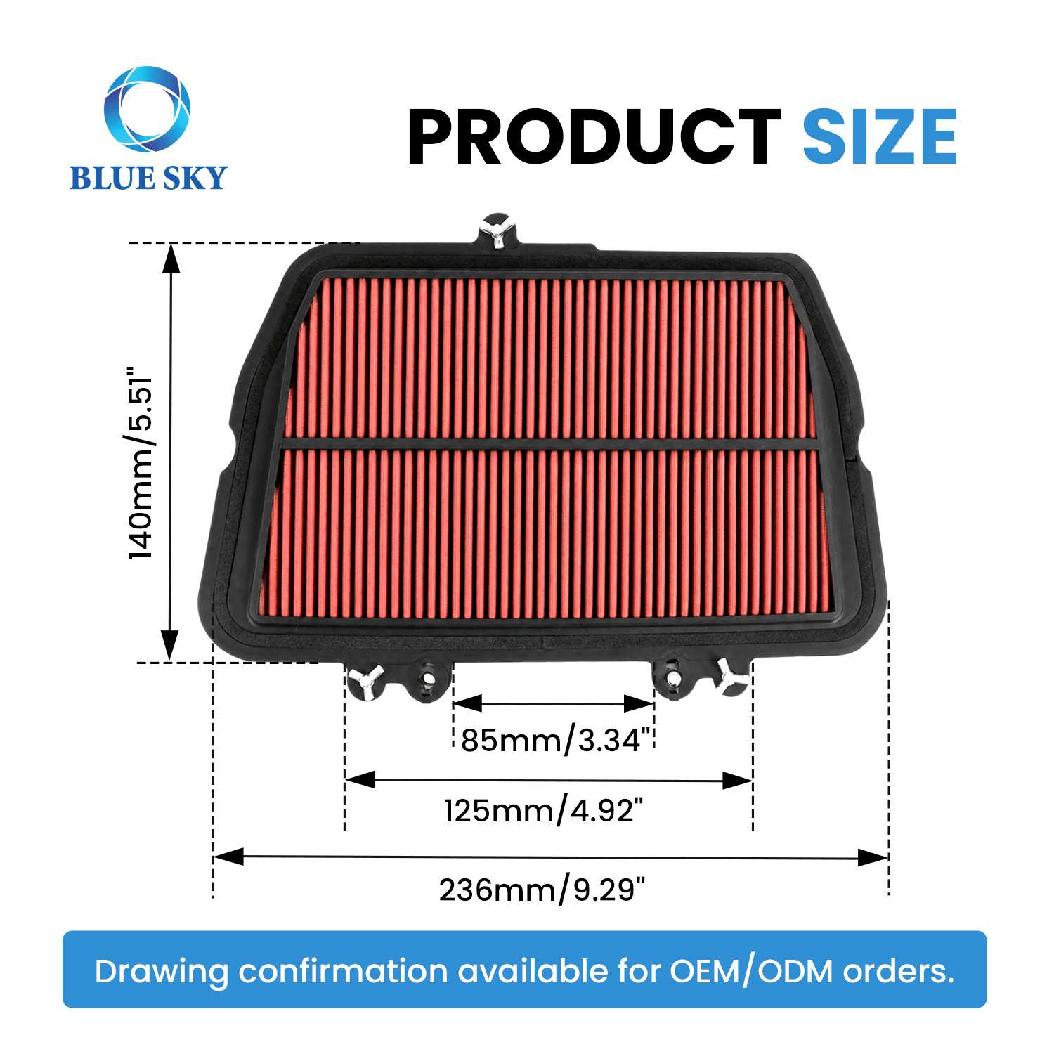 Filtro de aire para motocicleta T2200557 apto para Tigers 800 XC XCX XR XRX 2010-2019 personalizado disponible