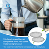 Pantalla de filtro de repuesto de prensa francesa de acero inoxidable de 4 pulgadas para cafetera de 1000ml, 34oz y 8 tazas