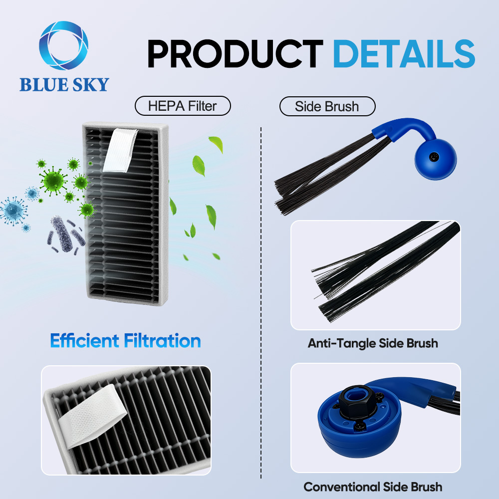 Kit de piezas de robot aspirador para DEEBOT T80S Omni X9 Pro Omni Yeedi S16 Plus