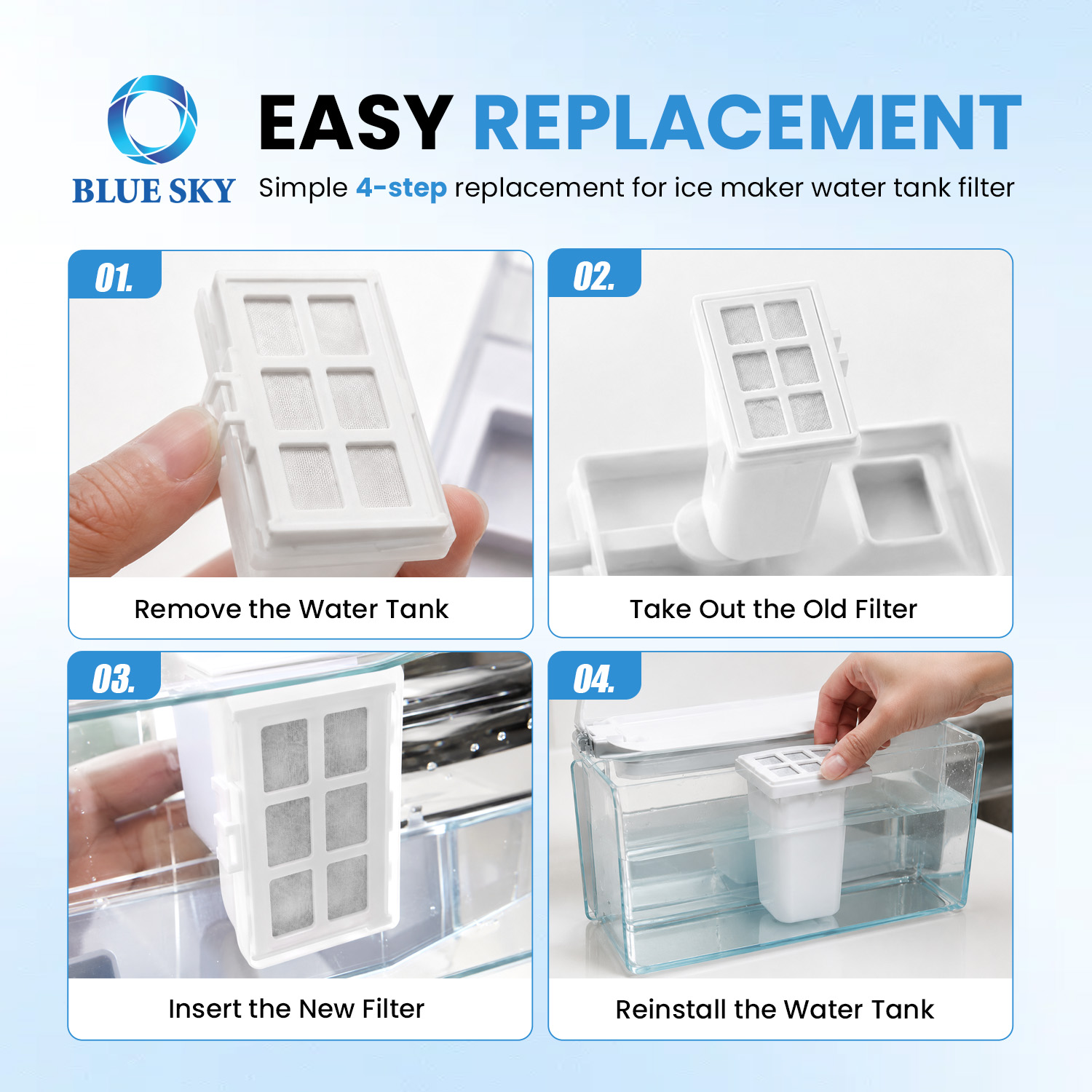 Filtro de agua para máquina de hielo RJK-30 compatible con palabras clave Hitachis personalizadas disponibles