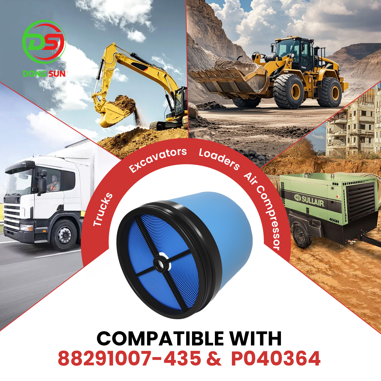 Reemplazo del filtro de aire para camiones de alta eficiencia 1780-78080 | Fabricante de elementos de filtro de aire de motor de servicio pesado