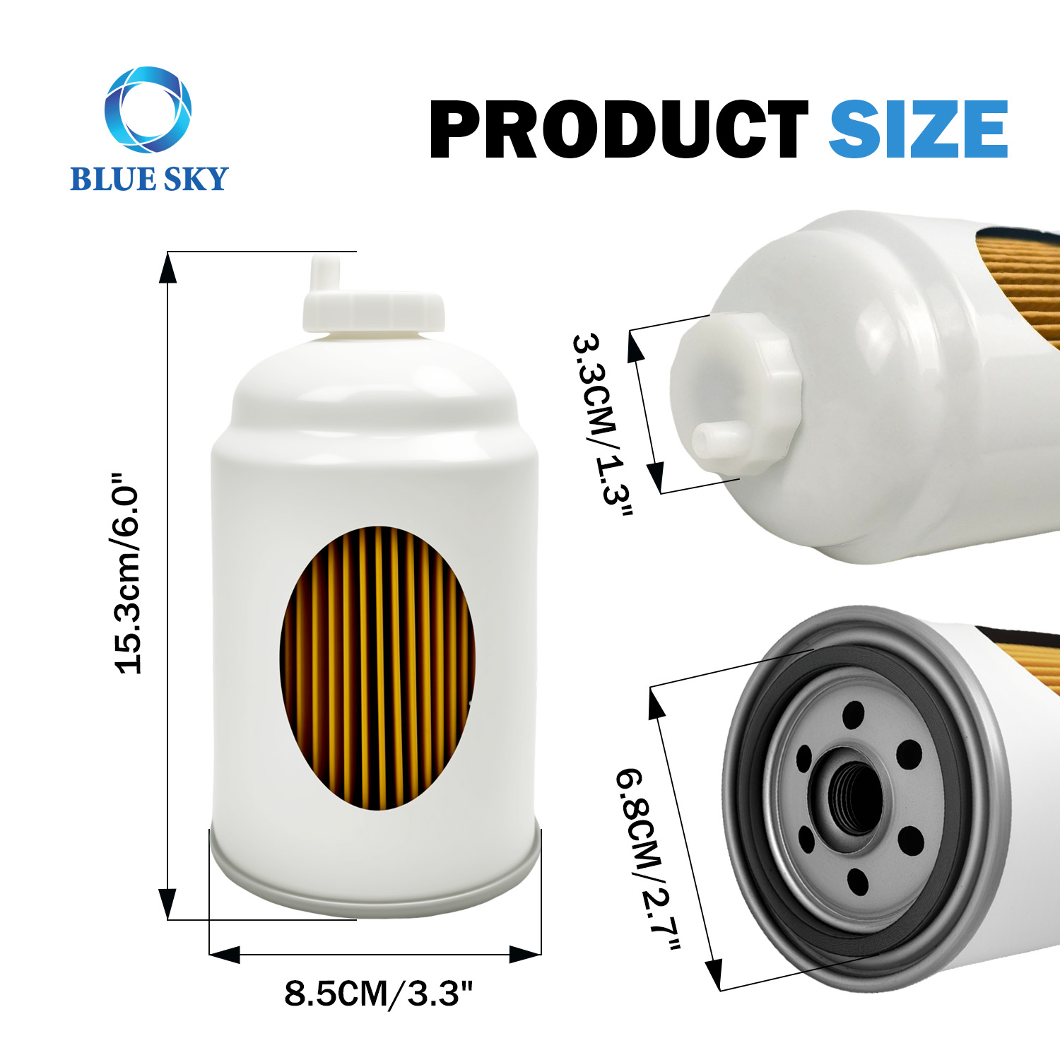 Filtro de combustible diesel de garantía de calidad del proveedor de China para motores de camiones JCB 