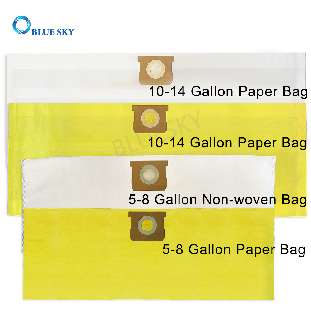 Bolsa de filtro de polvo de papel Compatible con Shop Vac bolsa de aspiradora de 5-8 galones tipo H 90671 9067100