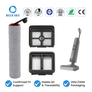 Kit de cepillo giratorio y filtro HEPA compatible con aspiradoras en seco y húmedo Dreames H12 Pro FlexReach H12 Pro FlexLite