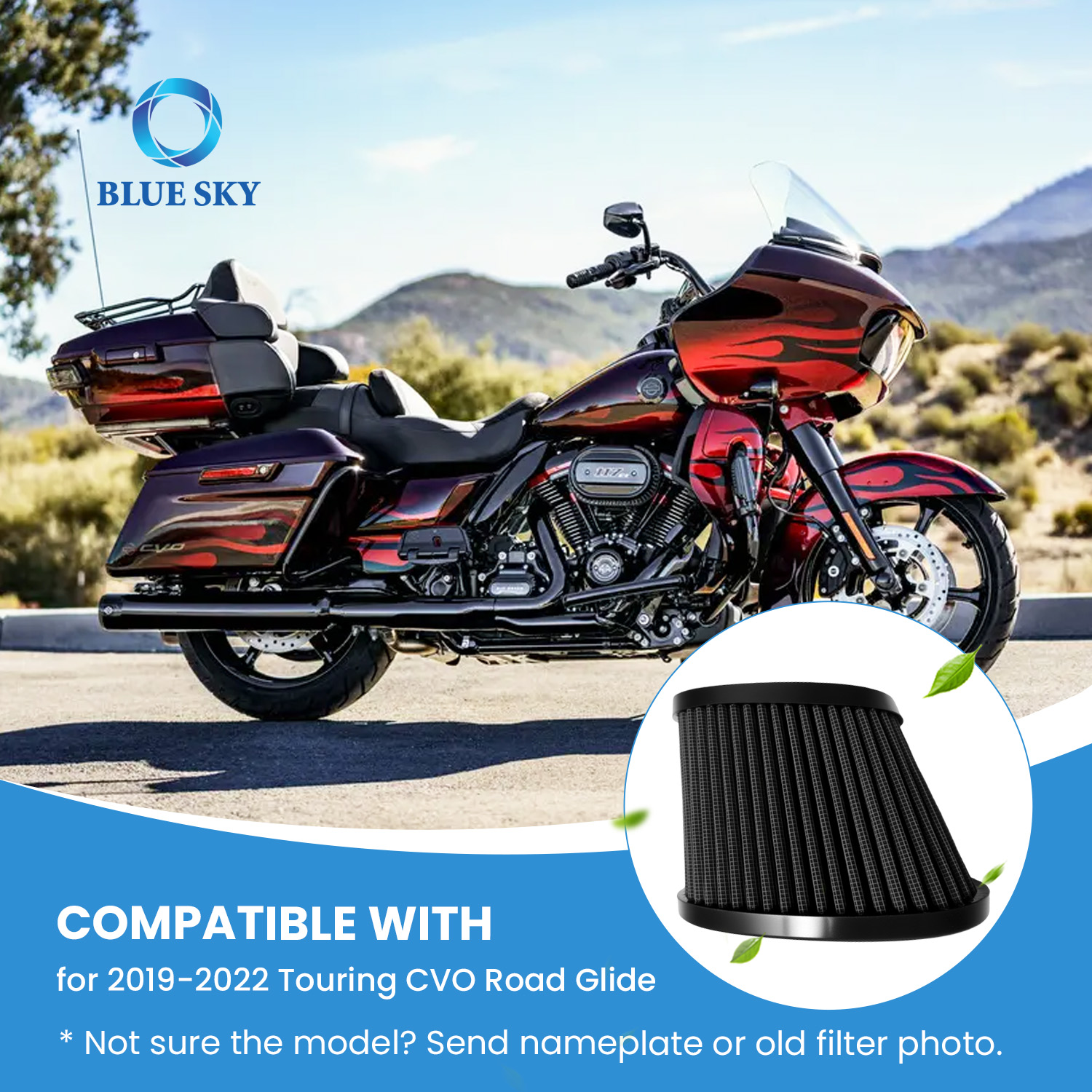 Elemento de filtro de aire 29400384 compatible con Harleys-Davidson Low Rider S ST Breakout 117 Touring CVO Entrada de ventilación pesada