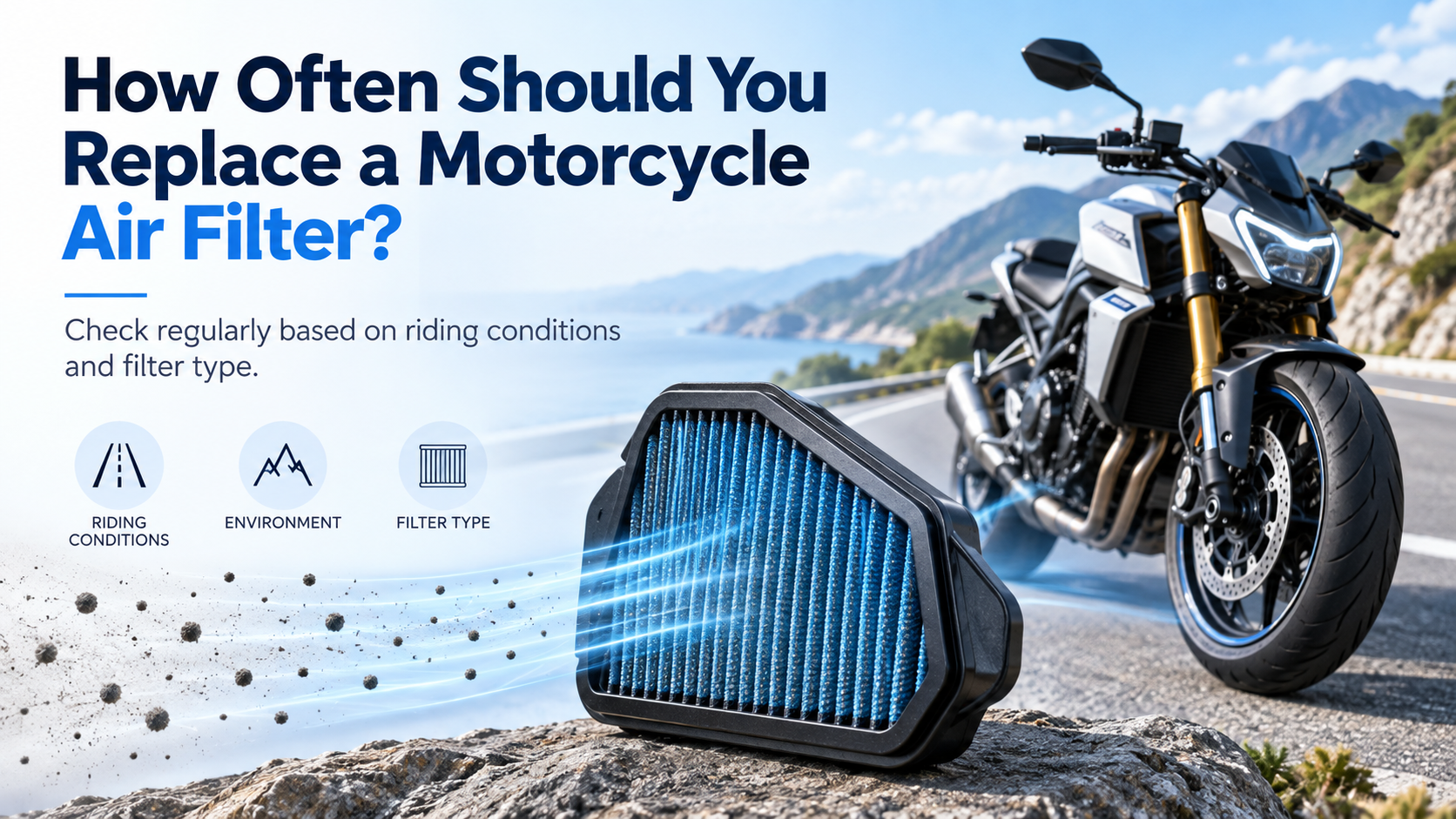 &iquest;Con qu&eacute; frecuencia se debe reemplazar el filtro de aire de una motocicleta?