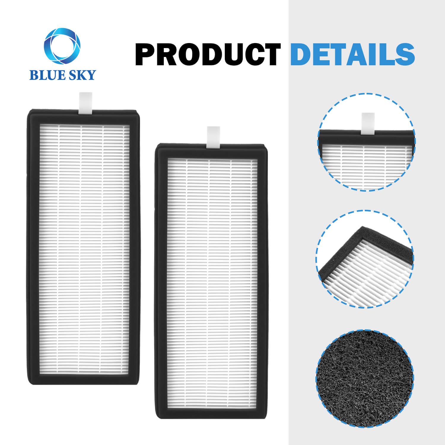 Cartucho de filtro HEPA OEM para el purificador de aire VEVA 8000 Elite Pro | H13 reemplazo verdadero HEPA | 99.97% de polen de polvo PM2.5 Desmontaje