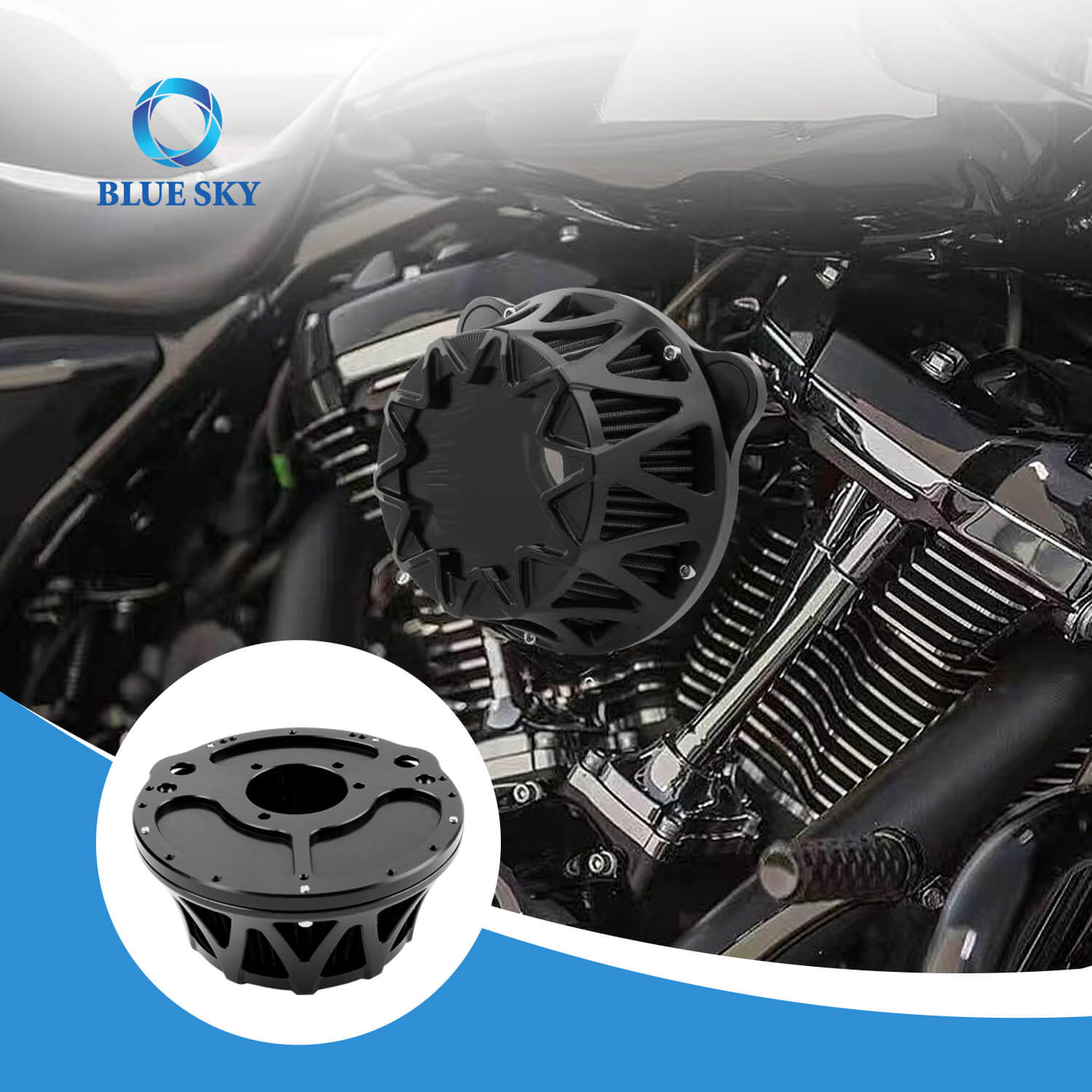 Reemplazo del filtro del filtro de aire de la motocicleta para Harley-Davidson FLTRX, FLHR, Softail 107 Slim, Inmisores (2018–2023 M8)