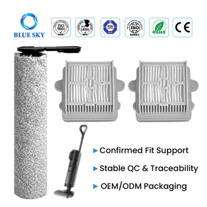 Kit de repuesto de filtro HEPA de cepillo de rodillo apto para aspiradora en seco y húmedo Roborocks A30 A30 Pro F25 F25 ACE